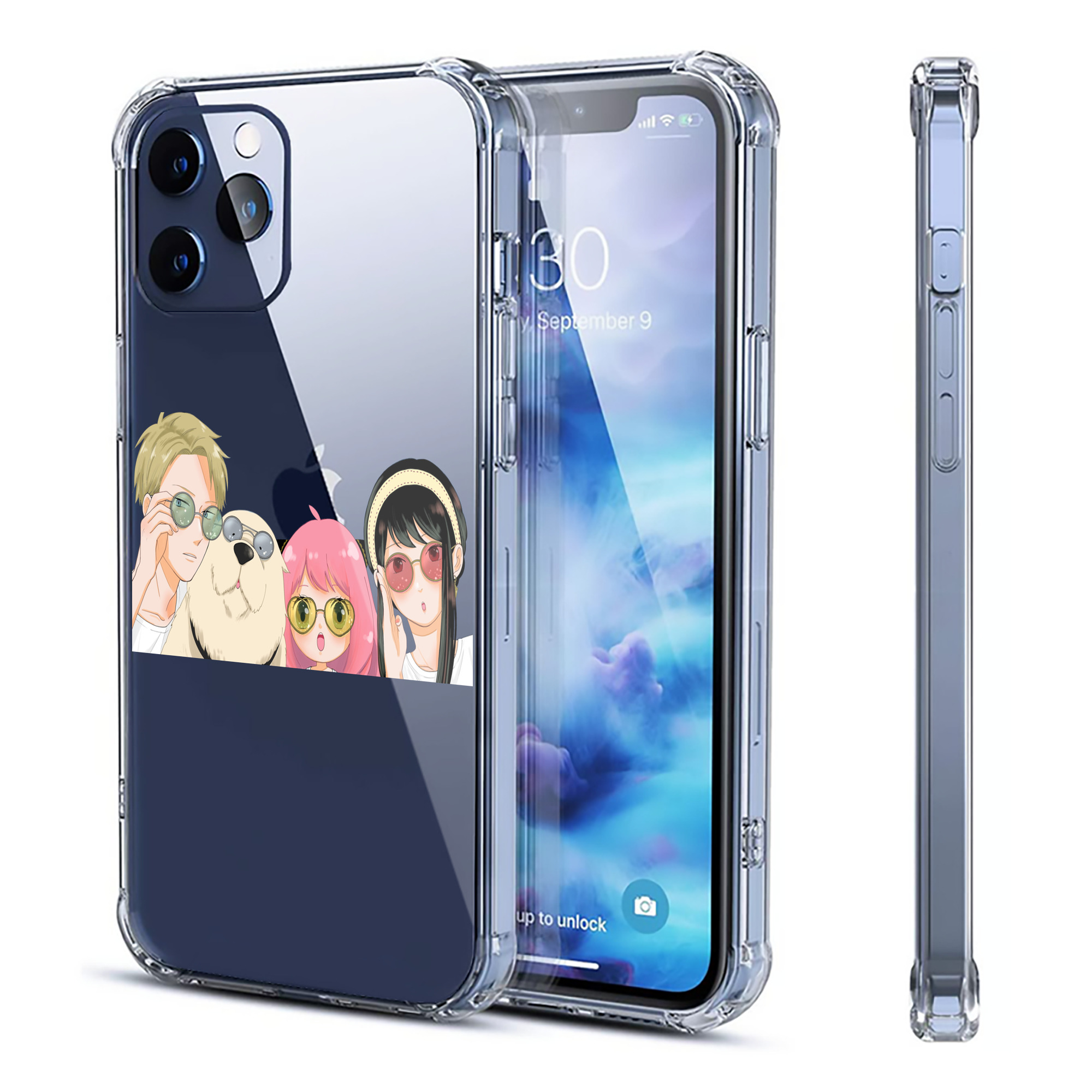 （画像用） SPY×FAMILY间谍家家酒 【iPhone 12シリーズ対応】透明スマホケース（クリアソフトケース）